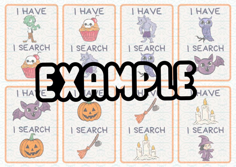 I have/I search - Halloween CARDS