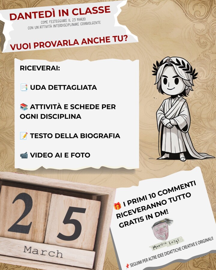 📚 Festeggiare il Dantedì in classe 📚 - 25 Marzo
