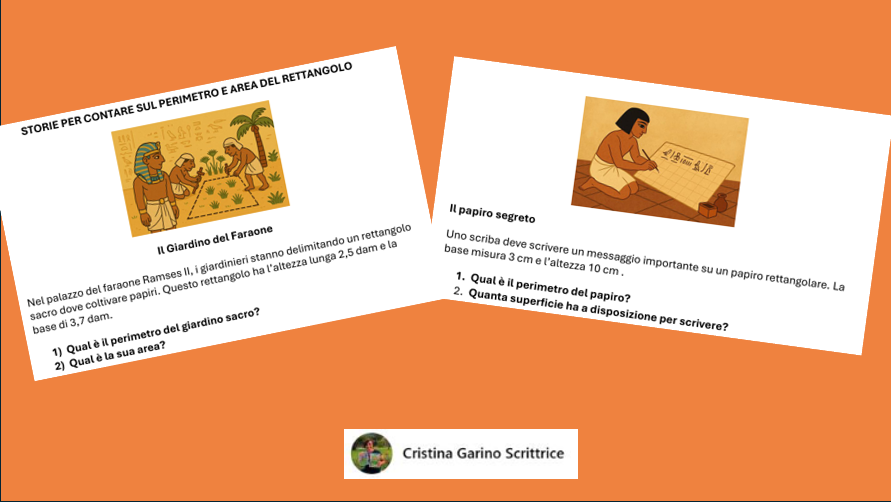 STORIE PER CONTARE SUL PERIMETRO E AREA DEL RETTANGOLO NELL'ANTICO EGITTO