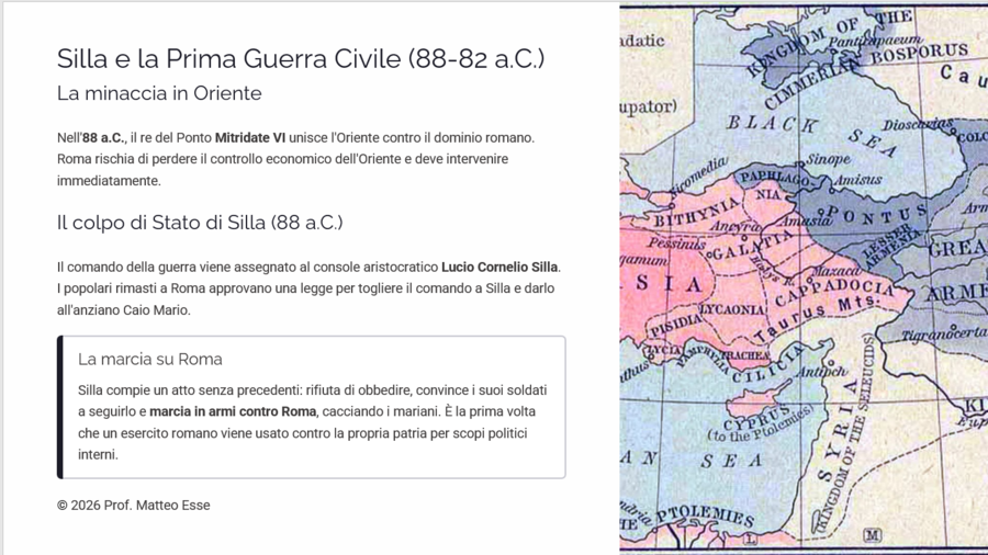 La Crisi della Repubblica Romana: Dai Gracchi a Silla – Kit Didattico Completo (Slide + Verifica + Spunti Orale)