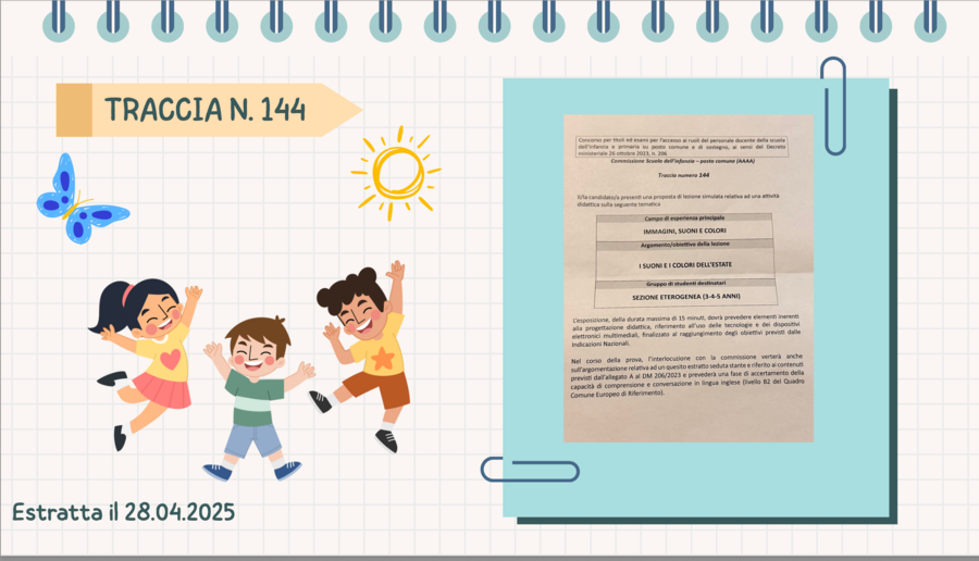Traccia concorso scuola infanzia