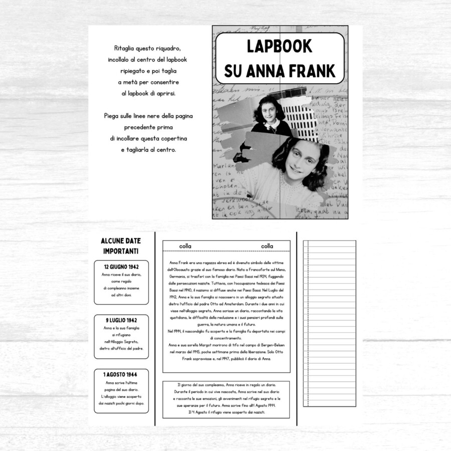 Lapbook Anna Frank - Giornata della Memoria