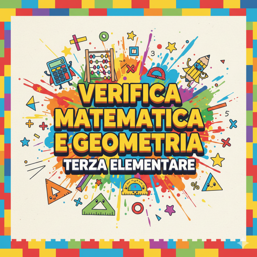 Verifica matematica e geometria TERZA ELEMENTARE