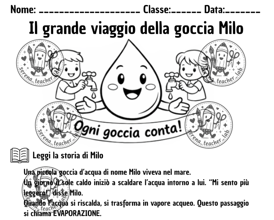 Scheda Operativa Giornata Mondiale dell’Acqua – Ciclo dell’Acqua e Antispreco