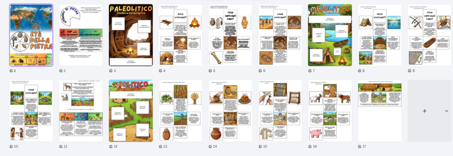 LAPBOOK PREISTORIA — Paleolitico, Mesolitico, Neolitico Un percorso interattivo tra le tre età della pietra