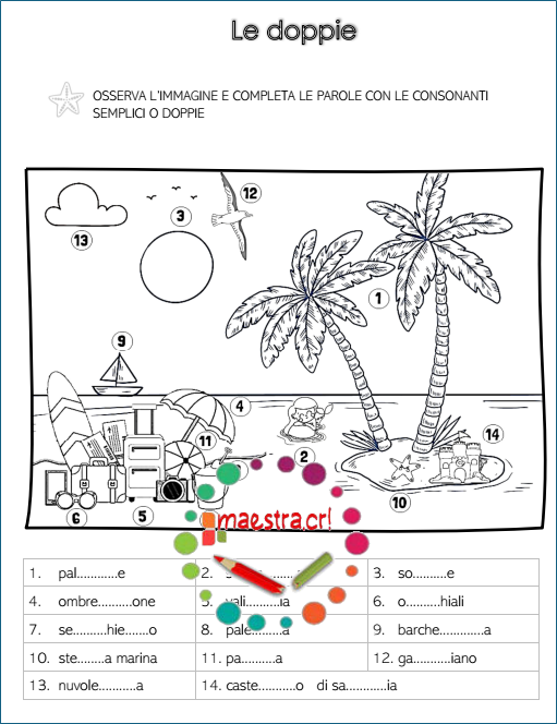 Esercitazioni di Ortografia per le Vacanze