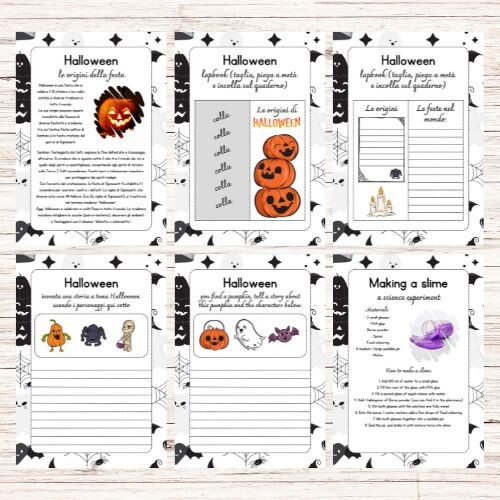Schede didattiche Halloween classe terza, quarta e quinta (Samhain, Ognissanti, Los dias de los muertos)