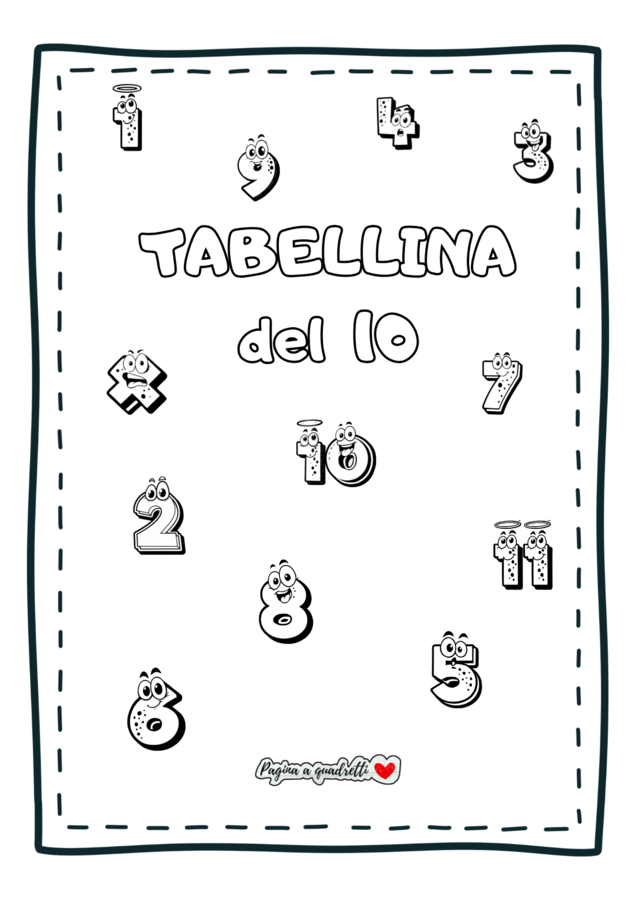 Tabellina del 10. Il quaderno delle tabelline
