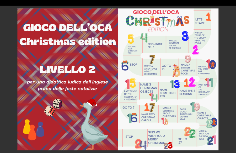 Gioco dell'oca educativo_Christmas edition_2 livelli di gioco