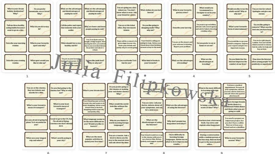 Speaking cards/ Speaking/ Conversations/ Grades 4-6/ Grades 6-8/ High school/ Primary school/ Warm-up/ Speaking cards/ Schede parlanti/ Conversazioni/ Conversazioni/ Grades 4-6/ Grades 6-8/ Scuola superiore/ Scuola primaria/ Riscaldamento/ Riscaldamento/