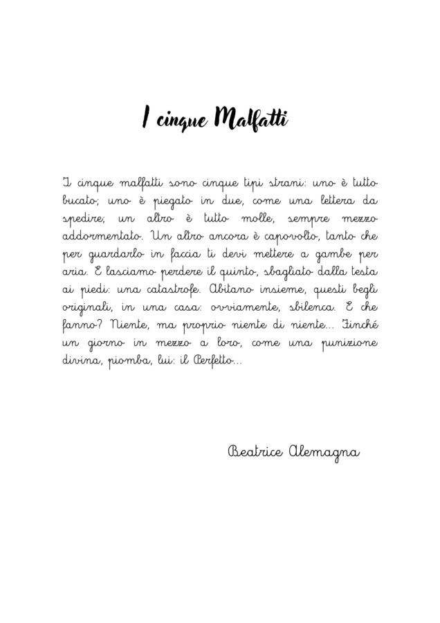 Le imperfezioni. Attività didattiche "i cinque Malfatti" secondo ciclo