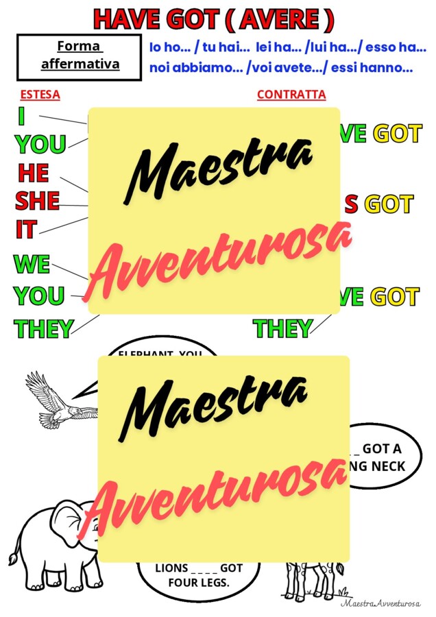 TO HAVE GOT (AFFIRMATIVE, NEGATIVE, INTERROGATIVE)
