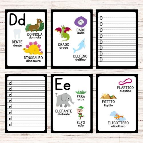 Schede per imparare a scrivere le lettere dell’alfabeto - Back to school