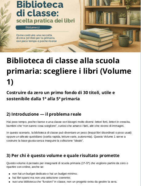 BIBLIOTECA DI CLASSE: CREAZIONE VELOCE E GESTIONE PRATICA SENZA STRESS