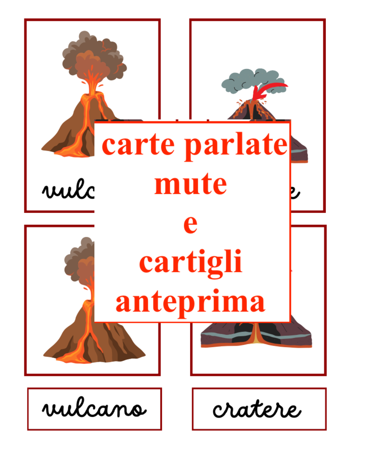 Alla scoperta del vulcano; Nomenclatura arricchita