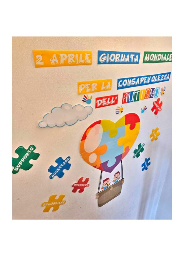 Set Decorativo “2 Aprile – Giornata Mondiale dell’Autismo” – Pannello, Corone, Biglietti e Poesia