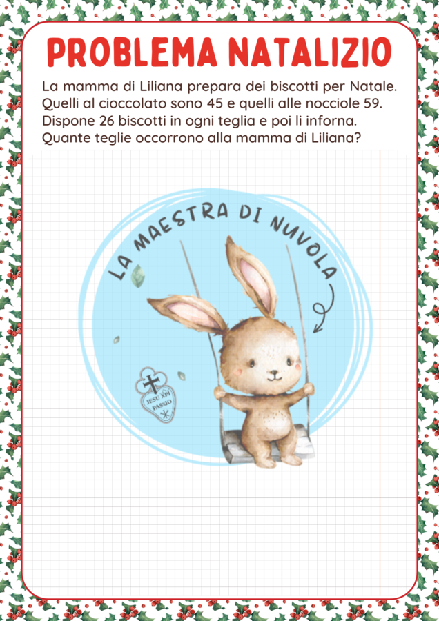 Compiti natalizi di MATEMATICA classe quinta