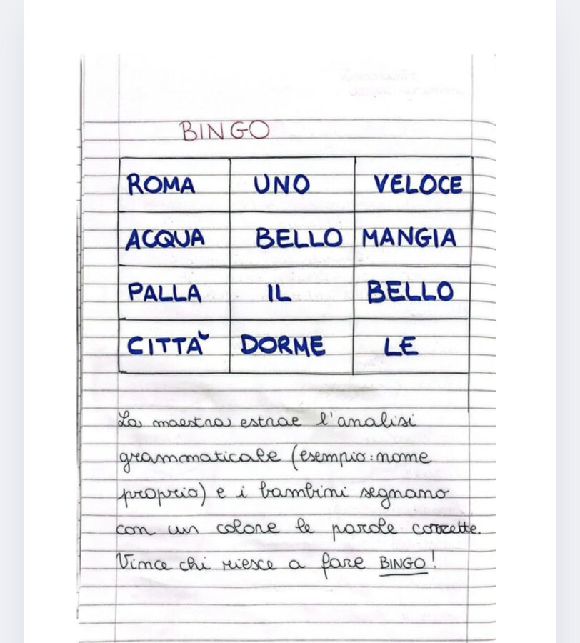 Programmazione italiano classe terza GENNAIO