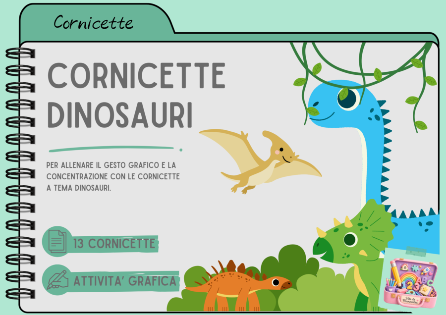 CORNICETTE DINOSAURI di Vita da Mammestra