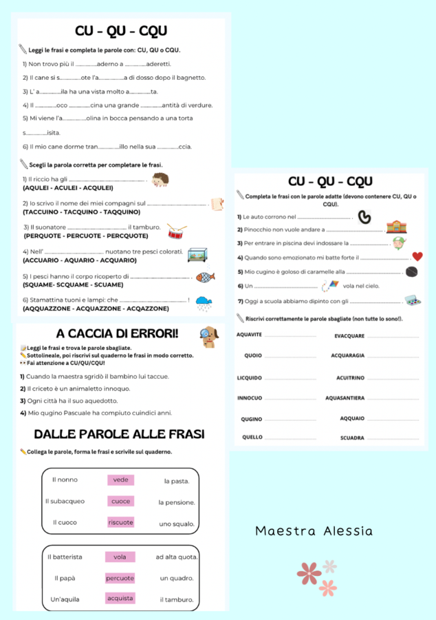 Esercizi su CU - QU - CQU