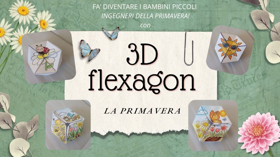 Esaflexagono di primavera: colora e costruisci la tua magia 3D!