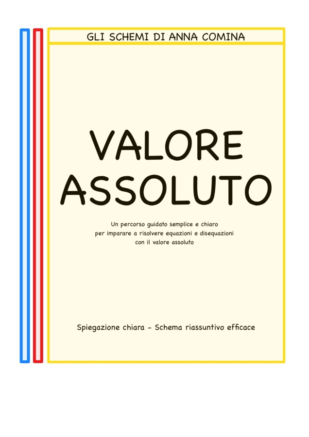 EQUAZIONI E DISEQUAZIONI CON IL VALORE ASSOLUTO