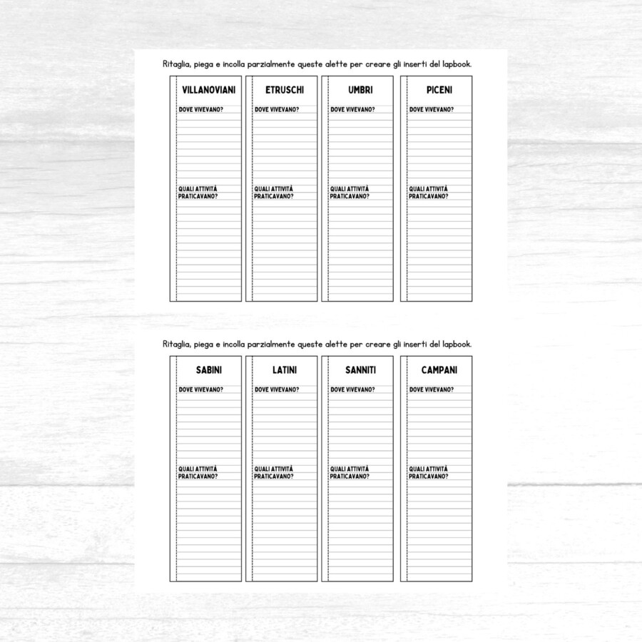 Lapbook Popoli Italici