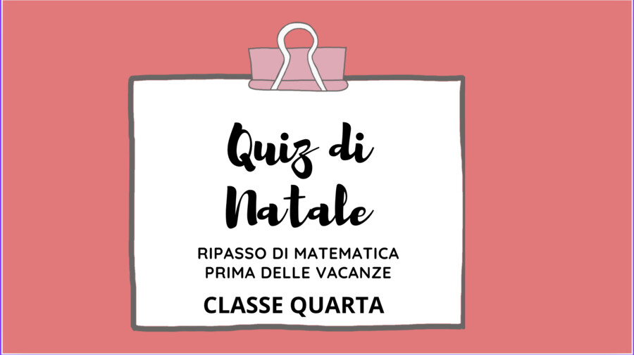 Quiz matematico prima delle vacanze di Natale