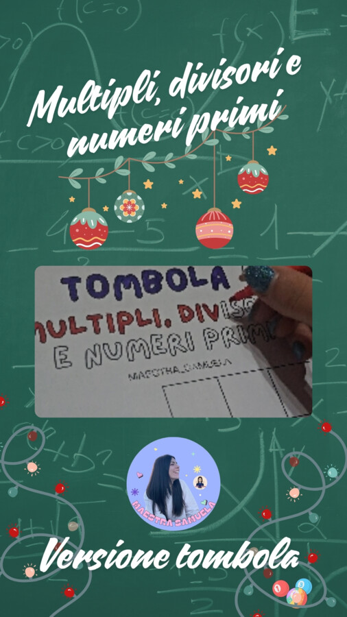 Tombola multipli, divisori e numeri primi 📐