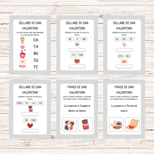 Schede didattiche San Valentino - Schede didattiche di italiano classe prima e seconda
