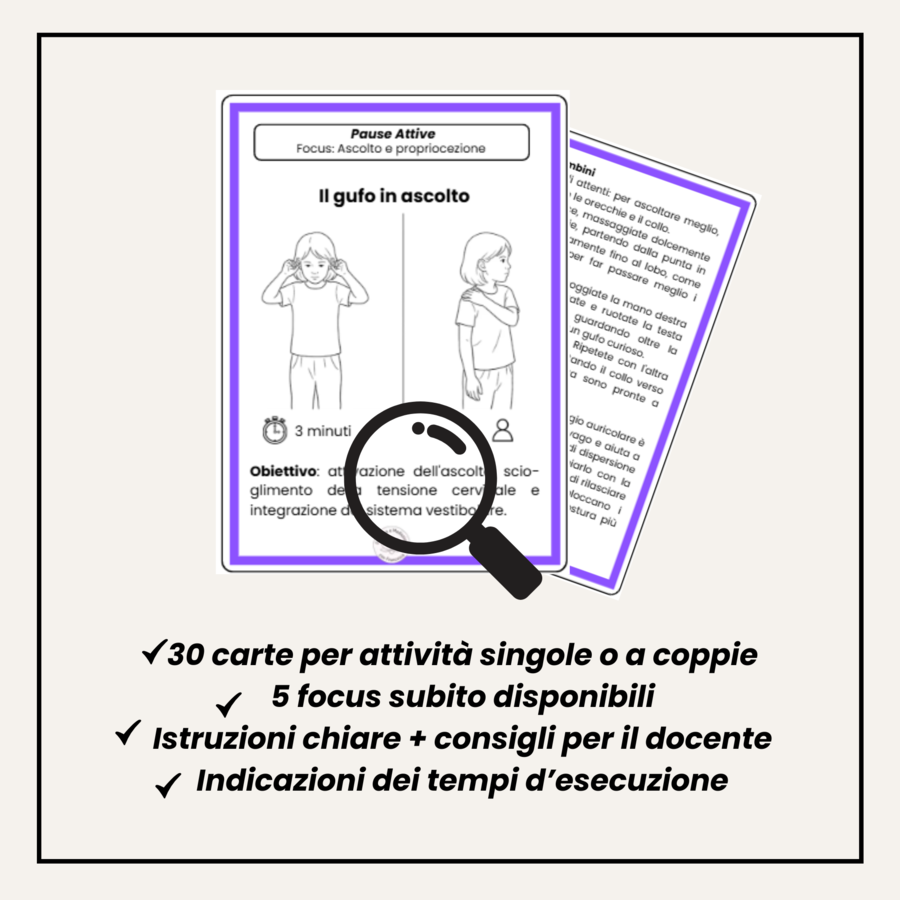 Pause Attive in Classe: BUNDLE Completo - 30 Carte Stampabili (5 Moduli Tematici)
