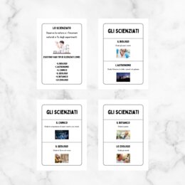 Mappa sugli scienziati - Scienze classe terza
