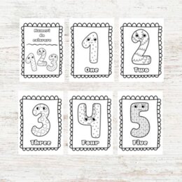 Coloring numbers - Numeri in inglese da colorare