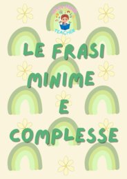 Frasi minime e complesse
