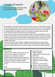 Caccia al tesoro sulla biodiversità nel giardino della scuola