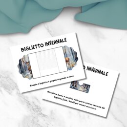 Biglietto invernale con tasca interna