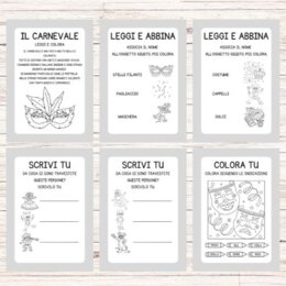 Schede didattiche di Carnevale italiano classe prima