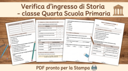 Prova d'Ingresso di Storia - Classe 4ª Primaria  (PDF pronto per la stampa)