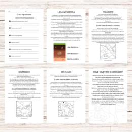 Schede didattiche dinosauri classe terza