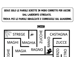 Labirinto di parole tema Halloween