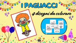 KIT 4 PAGLIACCI da colorare