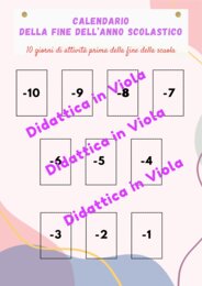 Calendario fine anno scolastico - Scuola dell'infanzia