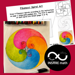 Fibonacci Math & Art Project Fibonacci Sequence Spiral Rectangle Golden Ratio