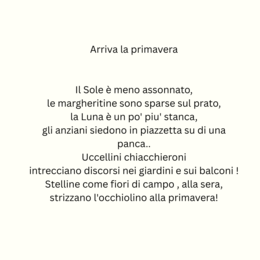 Arriva la primavera