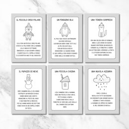 Letture in stampatello maiuscolo sull'inverno - Classe prima