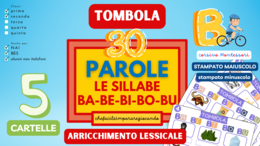 SILLABE - TOMBOLA DELLE SILLABE BA BE BI BO BU – ARRICCHIMENTO LESSICALE