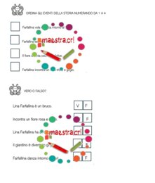 Analisi testuale e attività di lettoscrittura - Lina, la Farfalla Colorata