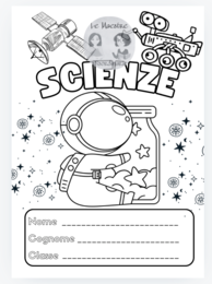 Copertina a tema spaziale quaderno di scienze