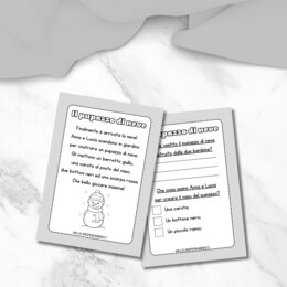Lettura con domande di comprensione "Il pupazzo di neve"
