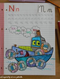 Lettera N di Nave con taschino